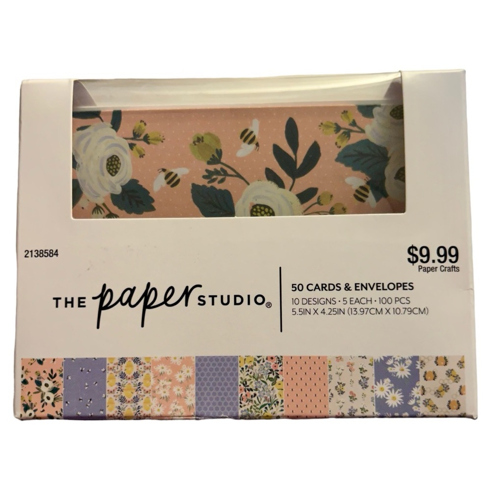 Paper Studio 50 PC Card and Envelope set. New in box.